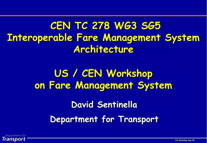 cen tc 278 wg3 sg5 interoperable fare management system architecture