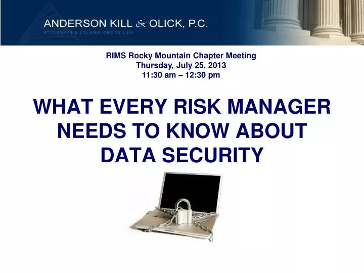 what every risk manager needs to know about data security