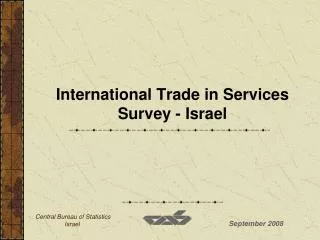 International Trade in Services Survey - Israel