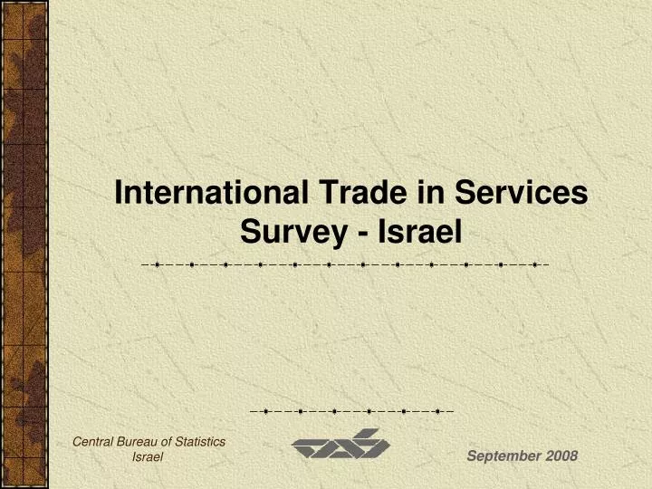 international trade in services survey israel