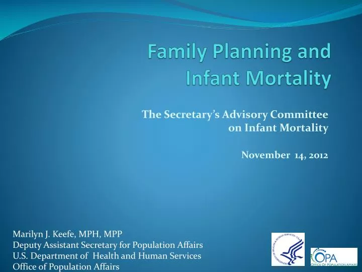 family planning and infant mortality