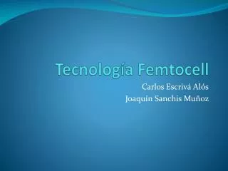 tecnolog a femtocell