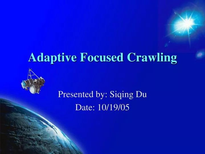 adaptive focused crawling