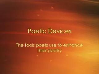 Poetic Devices