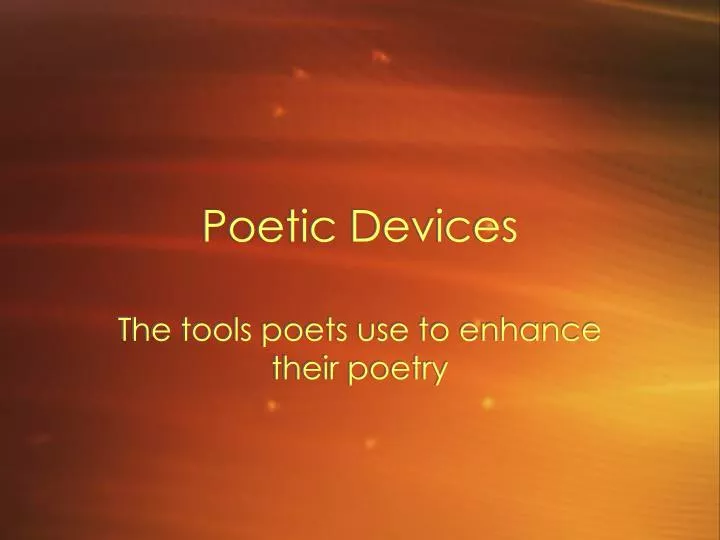 poetic devices