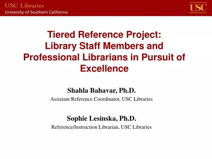 tiered reference project library staff members and professional librarians in pursuit of excellence