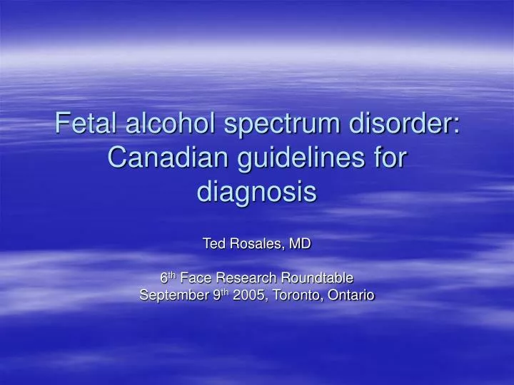 fetal alcohol spectrum disorder canadian guidelines for diagnosis