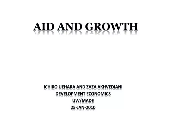 aid and growth