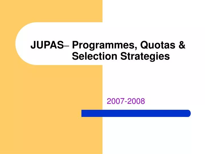 jupas programmes quotas selection strategies