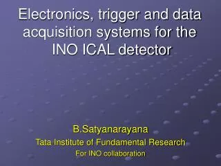 Electronics, trigger and data acquisition systems for the INO ICAL detector