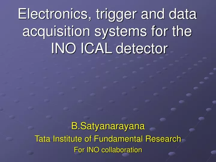 electronics trigger and data acquisition systems for the ino ical detector