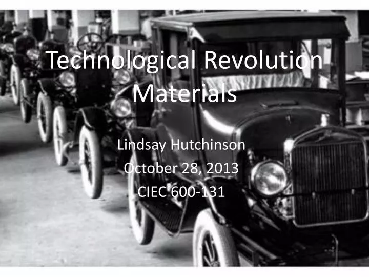 technological revolution materials