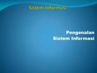 sistem informasi