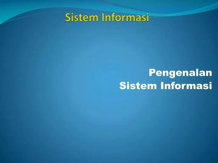 sistem informasi