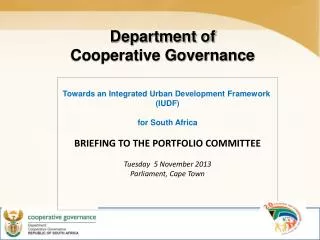 Department of Cooperative Governance