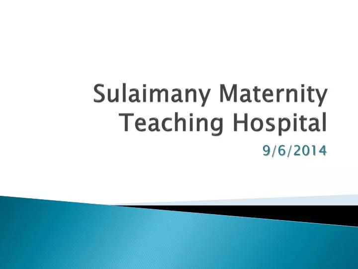 sulaimany maternity teaching hospital