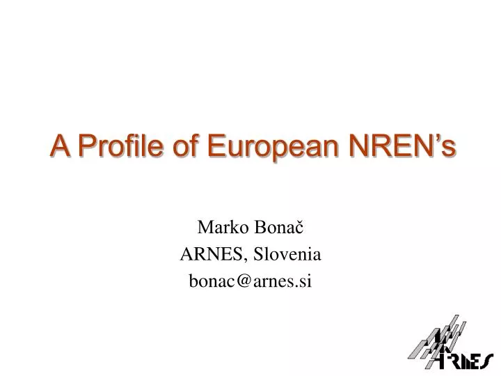 a profile of european nren s