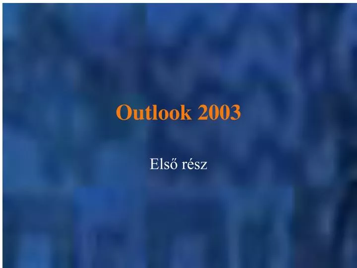 outlook 2003