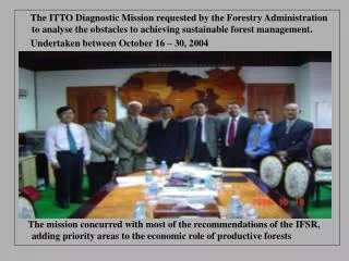 Objectives of ITTO Mission to Cambodia