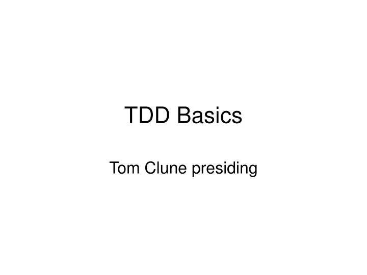 tdd basics