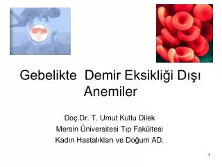 gebelikte demir eksikli i d anemiler