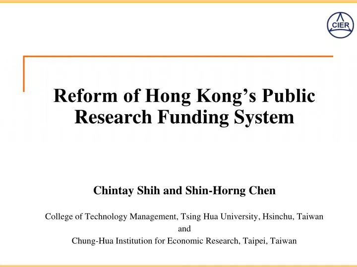 reform of hong kong s public research funding system