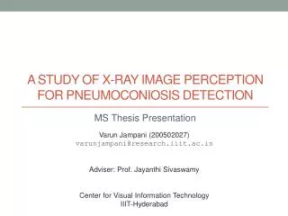 A study of x-ray image perception for pneumoconiosis detection