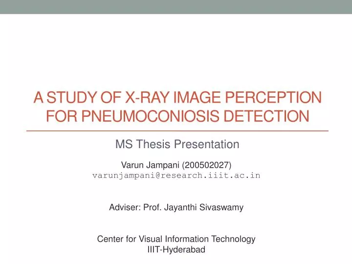 a study of x ray image perception for pneumoconiosis detection