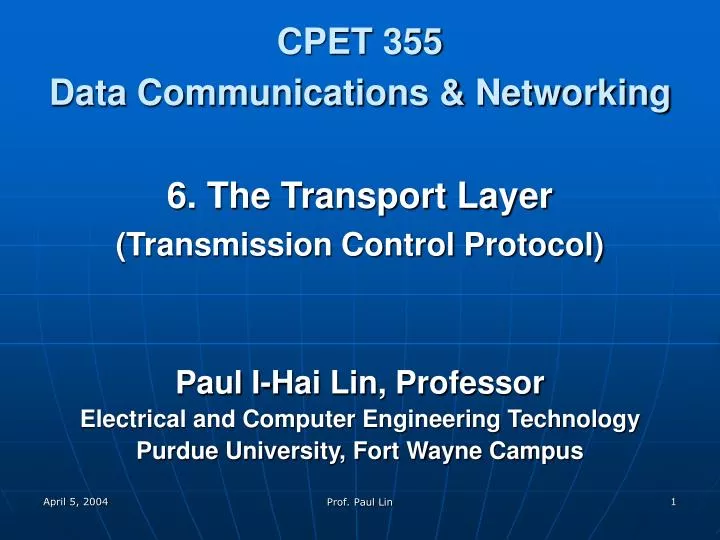 cpet 355 data communications networking