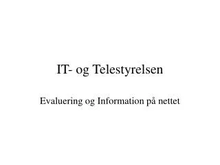 it og telestyrelsen
