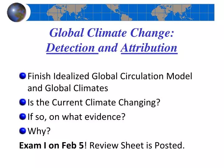 global climate change detection and attribution
