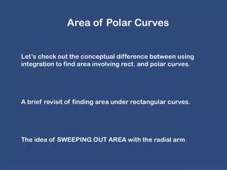 Area of Polar Curves