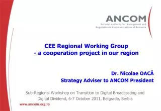 cee regional working group a cooperation project in our region