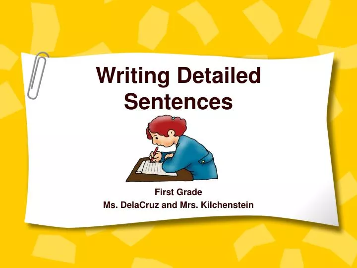 writing detailed sentences