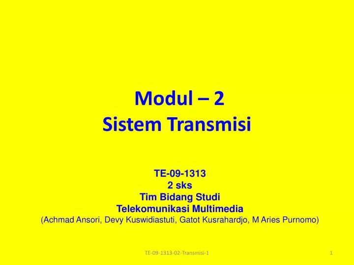 modul 2 sistem transmisi