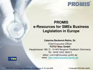 PROMIS e-Resources for SMEs Business Legislation in Europe