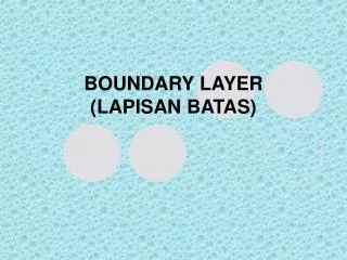 boundary layer lapisan batas