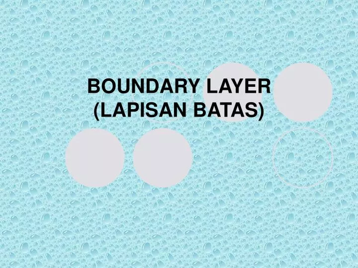 boundary layer lapisan batas