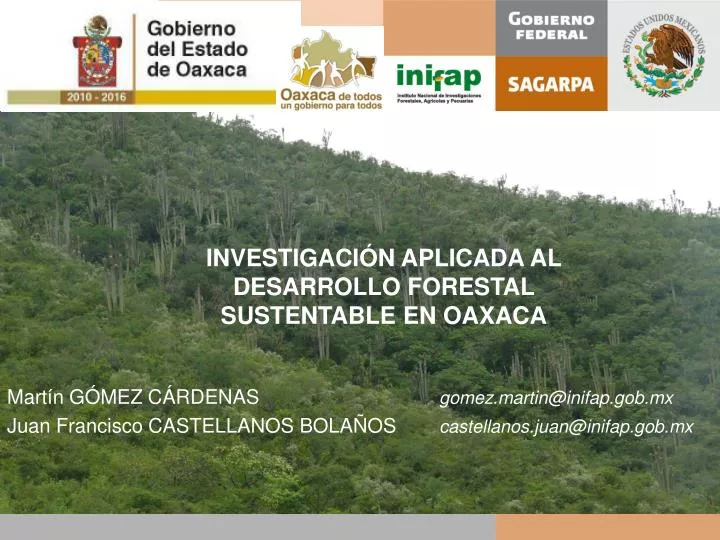 investigaci n aplicada al desarrollo forestal sustentable en oaxaca
