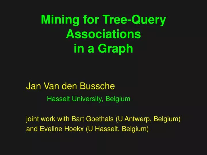 mining for tree query associations in a graph