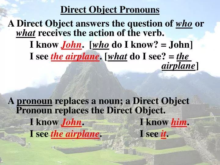 direct object pronouns