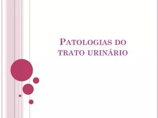 patologias do trato urin rio