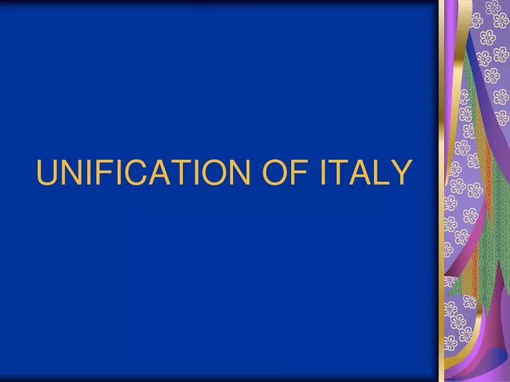 unification of italy