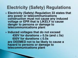 Electricity (Safety) Regulations