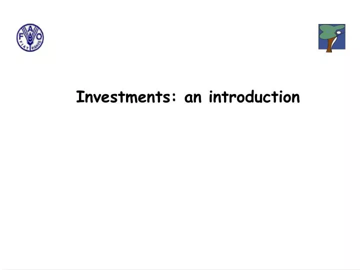 investments an introduction