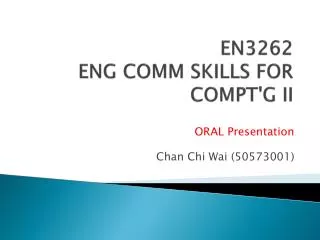 EN3262 ENG COMM SKILLS FOR COMPT'G II