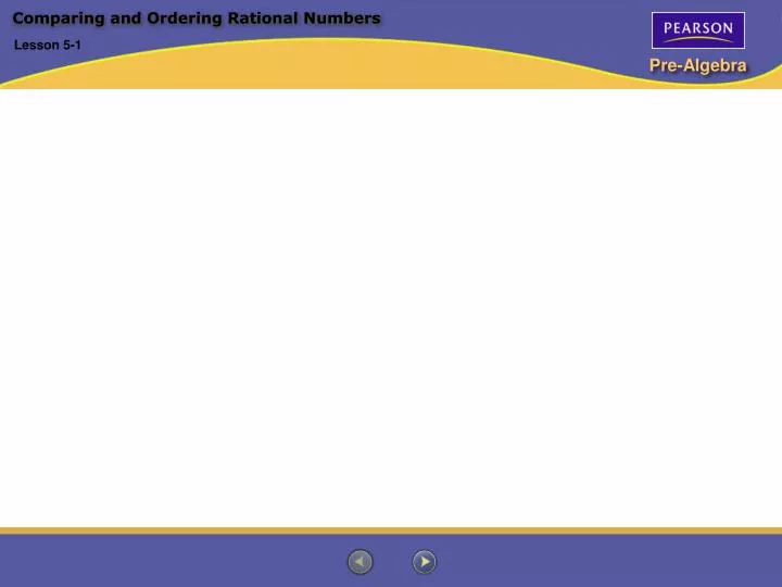 comparing and ordering rational numbers