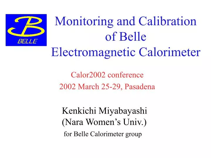 monitoring and calibration of belle electromagnetic calorimeter