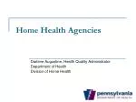 Home Health Agencies - slide 1