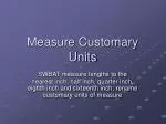Measure Customary Units - slide 1
